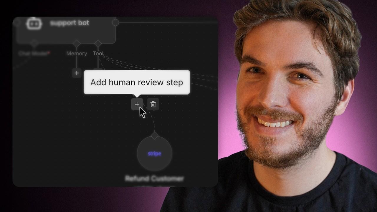 Thumbnail for 1 Click Human in The Loop | New Human Review n8n Node