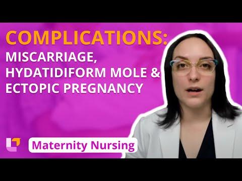 Thumbnail for Complications: Miscarriage, Hydatidiform Mole, Ectopic Pregnancy - Maternity Nursing |@LevelUpRN