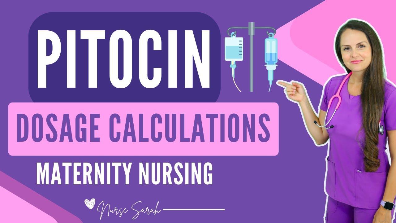 Thumbnail for Pitocin Dosage Calculations Maternity Nursing NCLEX (Dimensional Analysis) Oxytocin