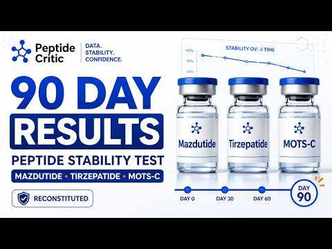 Thumbnail for 90 Day Peptide Stability Test Results: Mazdutide, Tirzepatide, and MOTS-C